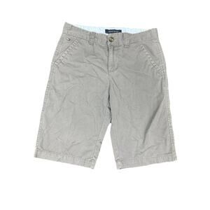 Tommy Hilfiger Size 18 Teens Boy Gray Cargo Shorts Casual Button Closure Zip Fly